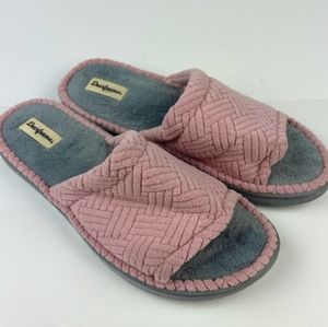 💃Dearfoams Women's Abby Textured Terry Slide Slipper Size XL 11-12